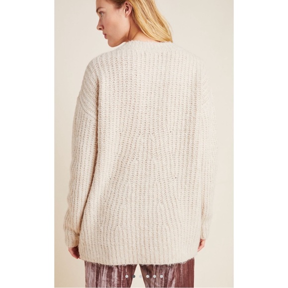 Anthropologie Camila Neutral Sweater NWT Oversized SZ XL - Picture 3 of 12